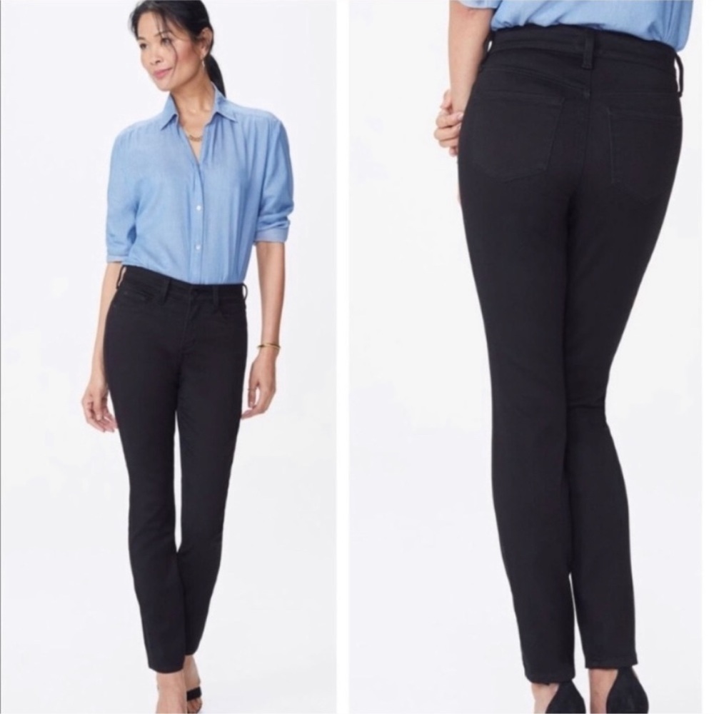 NYDJ Alina Leggings Black Comfort Jeans Shirt Size 8 US Made